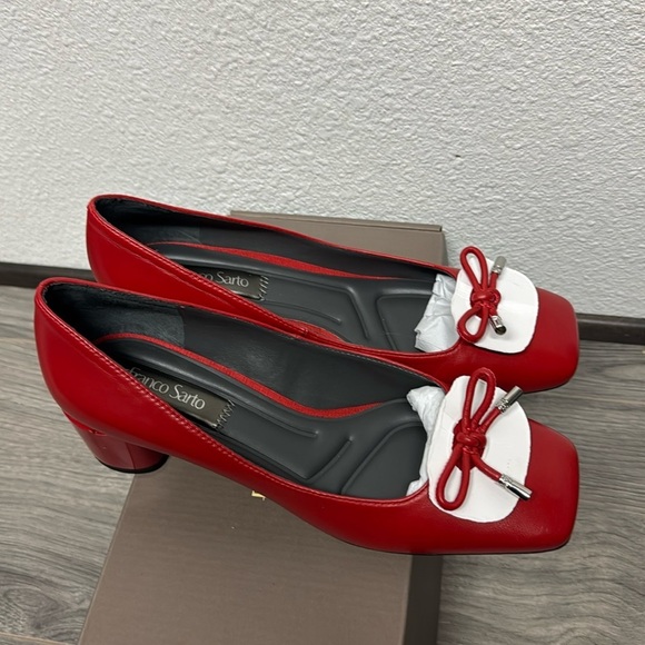 Franco Sarto Natalia Pump In Red Leather - Picture 5 of 7